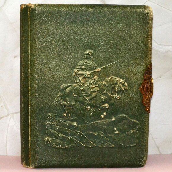 Victorian Photo Album With Antique Photogaphs Embossed Cover & Ornate Clasp” - Picture 2 of 14